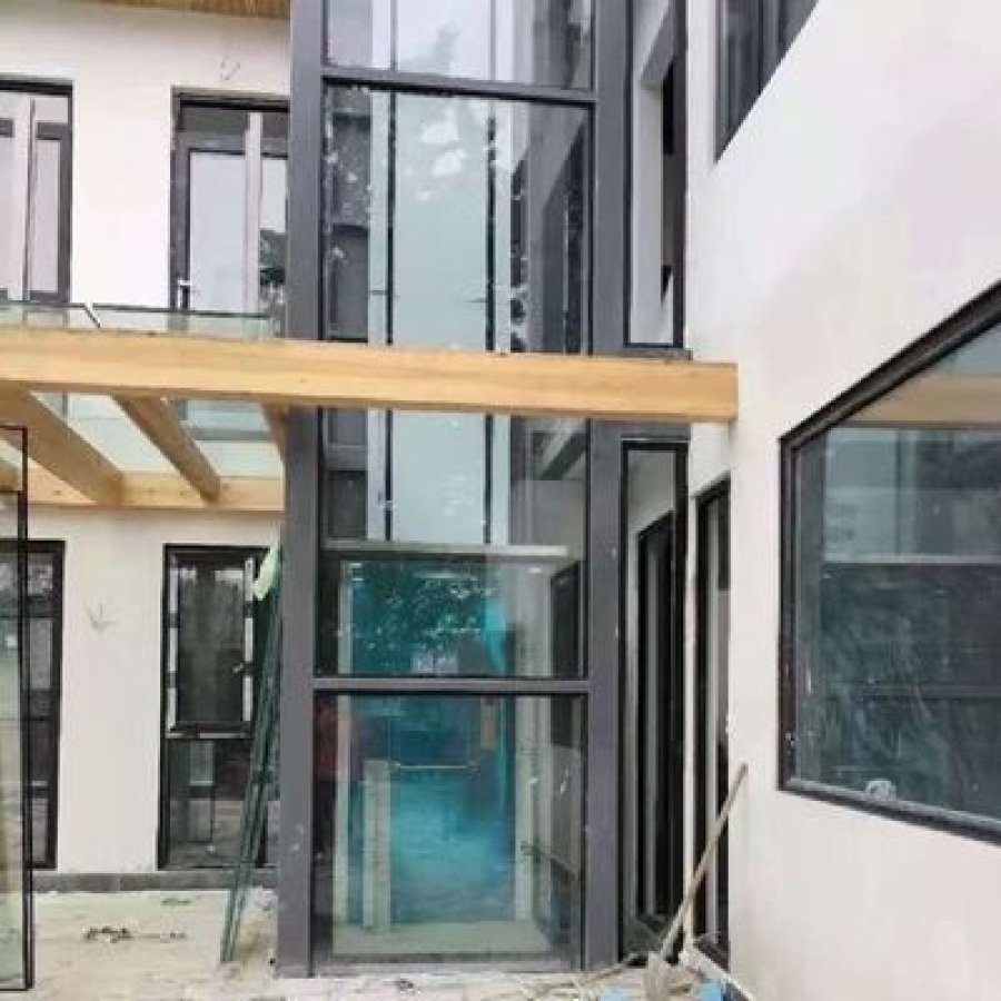 5-Stop Pitless Hydraulic Home Elevator with Automatic Doors