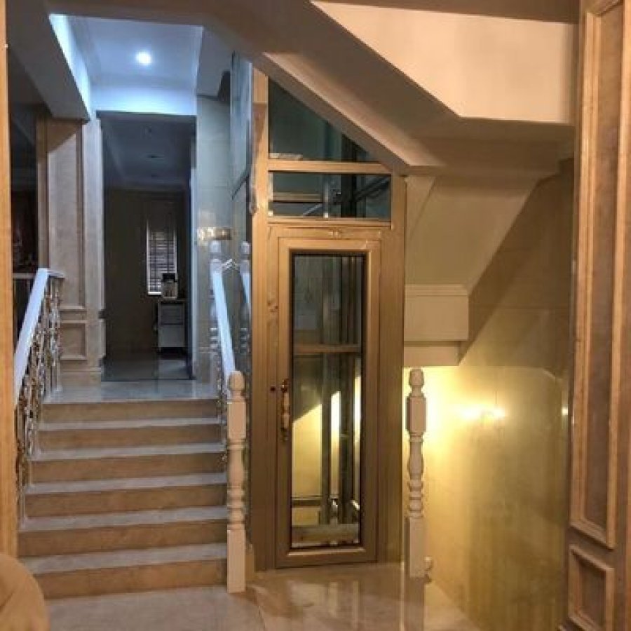 Large-Cylinder Hydraulic Home Elevator with Microprocessor & Sightseeing Cabin