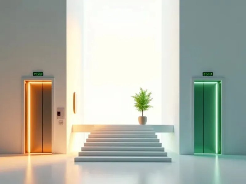 Study Compares Energy Efficiency of Elevators Escalators Stairs